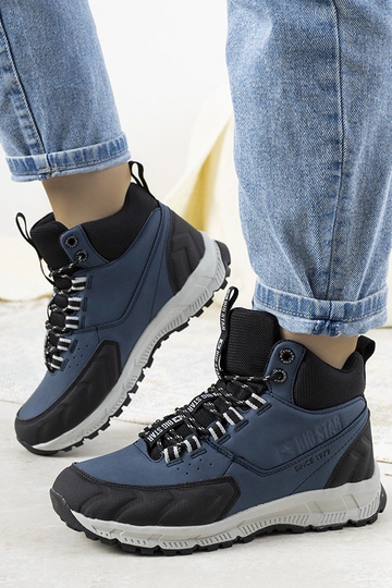 Dunkelblaue Wanderschuhe, „Big Star Ivanna"