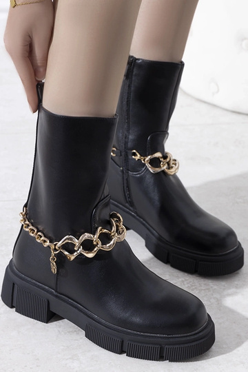 Schwarze Winterstiefeletten, „Marsha"