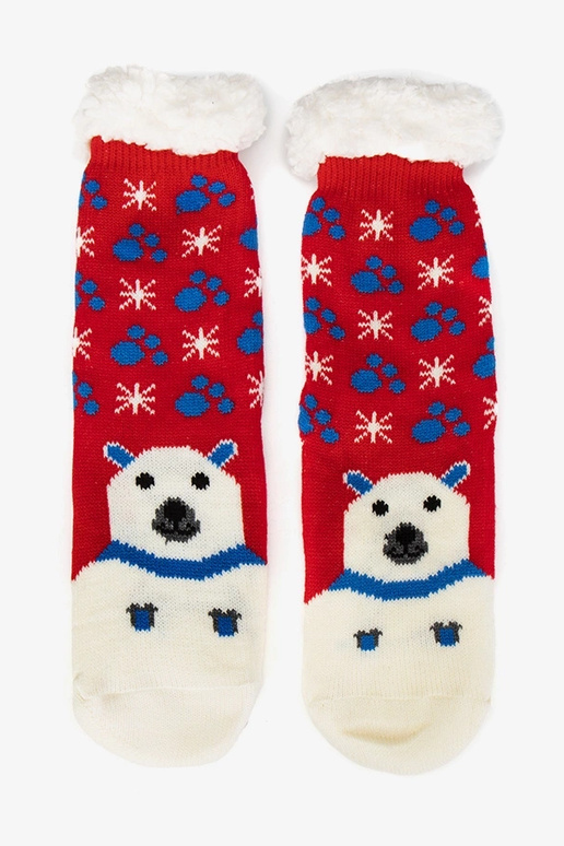Rote isolierte Socken mit Lima Bear Rote isolierte Socken mit Lima Bear