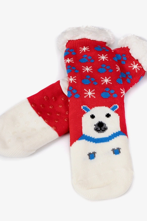Rote isolierte Socken mit Lima Bear Rote isolierte Socken mit Lima Bear