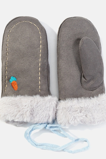 Karottengraue Kinderhandschuhe