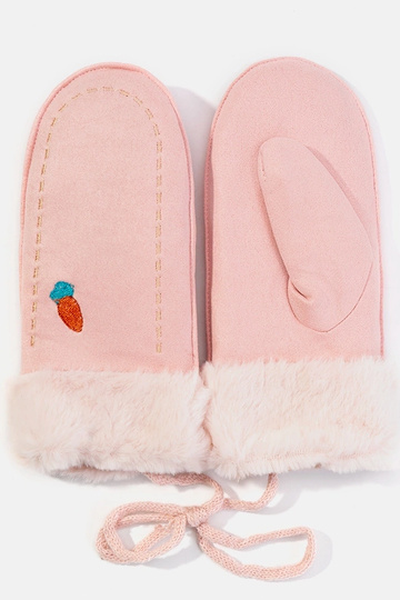 Karottenrosa Kinderhandschuhe