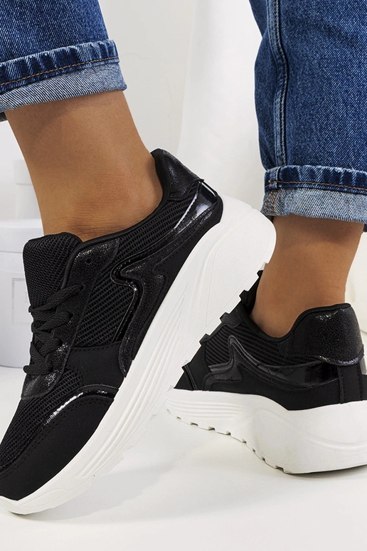 Schwarze Damen Sportschuhe, „Basemat"