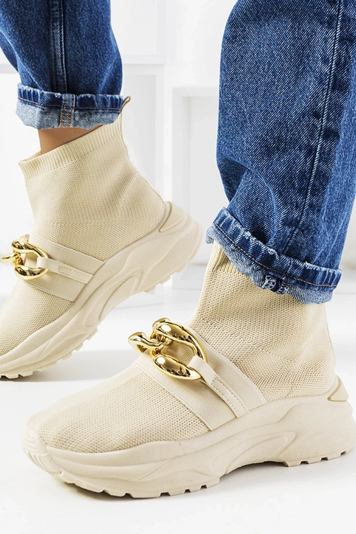 Beige High-Top-Sneakers „Martina“ Beige High-Top-Sneakers „Martina“