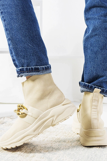 Beige High-Top-Sneakers... 2