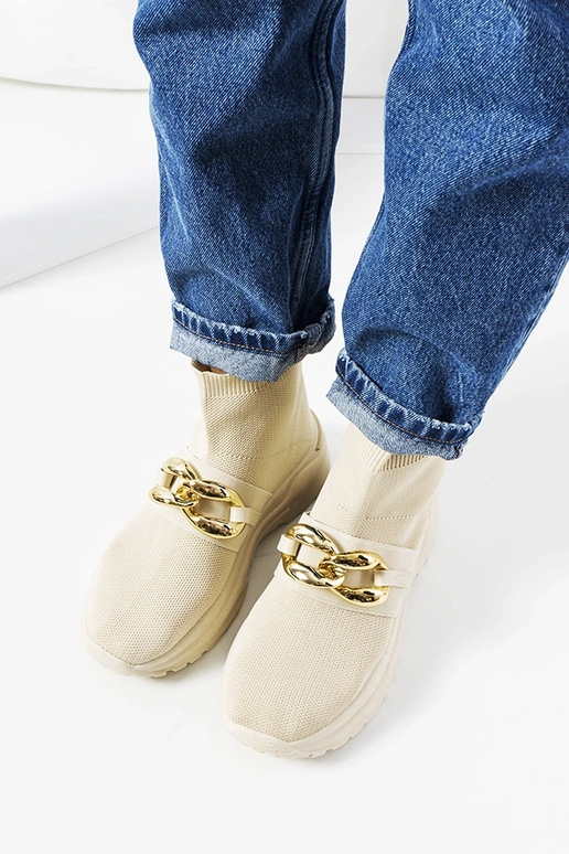 Beige High-Top-Sneakers „Martina“ Beige High-Top-Sneakers „Martina“