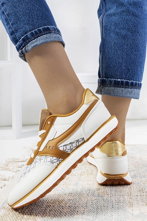 Chiara weiße und braune Damen-Sneaker Chiara weiße und braune Damen-Sneaker