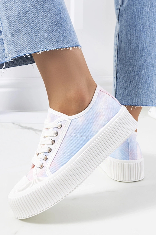 Blaue und rosa Steen-Sneaker für Damen Blaue und rosa Steen-Sneaker für Damen