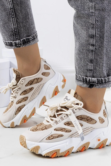 Beige Melsen Damen-Sneaker