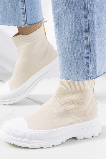 Beige High-Top-Sneakers von... 2