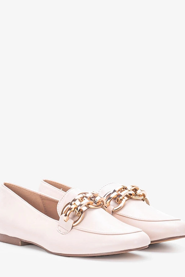 Beige Segarra-Loafer mit Ketten