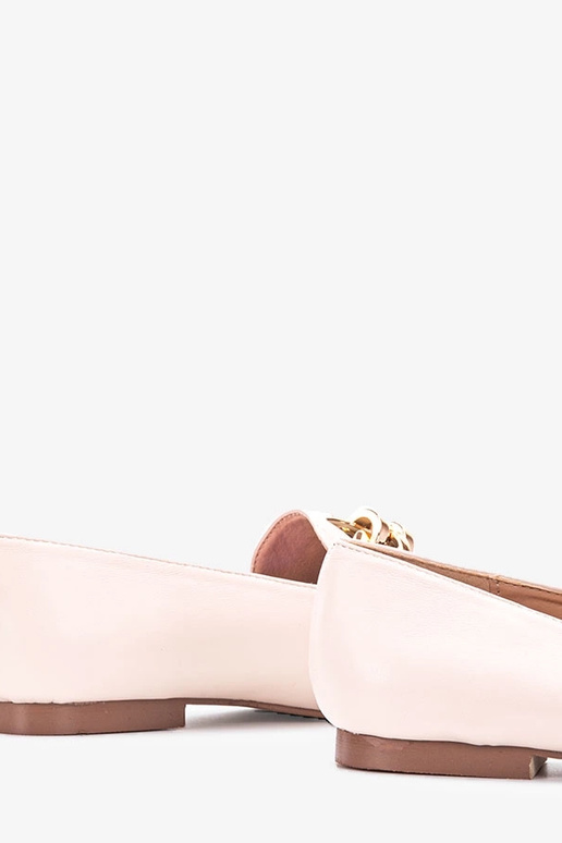 Beige Segarra-Loafer mit Ketten