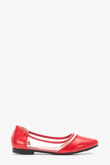 Rote halbtransparente Juva-Ballerinas 2