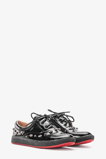 Mikaela Schwarze Kinder-Sneaker aus Lackleder