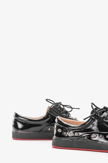Mikaela Schwarze Kinder-Sneaker aus Lackleder 2
