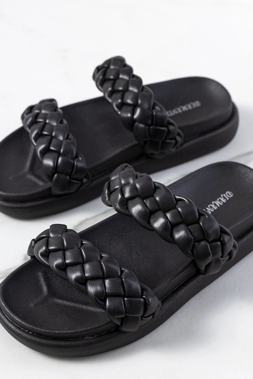 Schwarze Angas-Flip-Flops Schwarze Angas-Flip-Flops