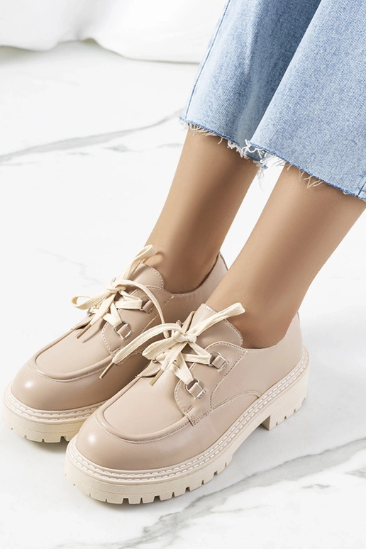 Beige Damen-Halbschuhe, „Labour"