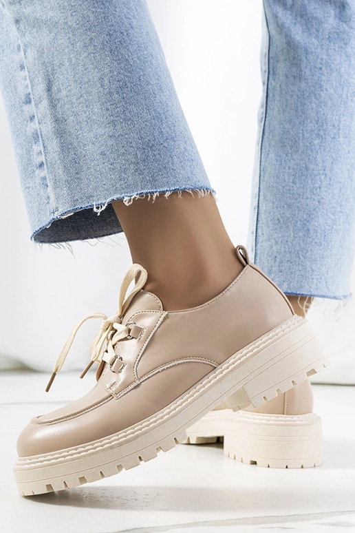 Beige Damen-Halbschuhe, „Labour"