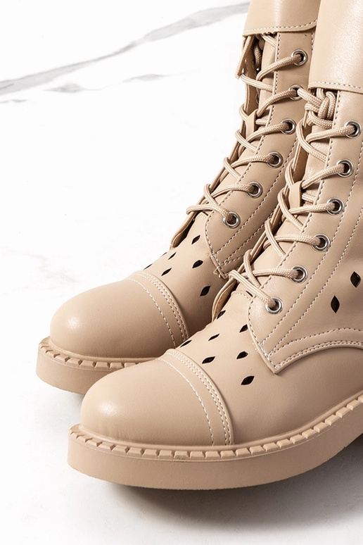 Beige durchbrochene Stiefeletten Finlay Beige durchbrochene Stiefeletten Finlay