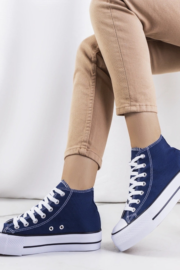 Korgay – Marineblaue Plateau-Sneakers