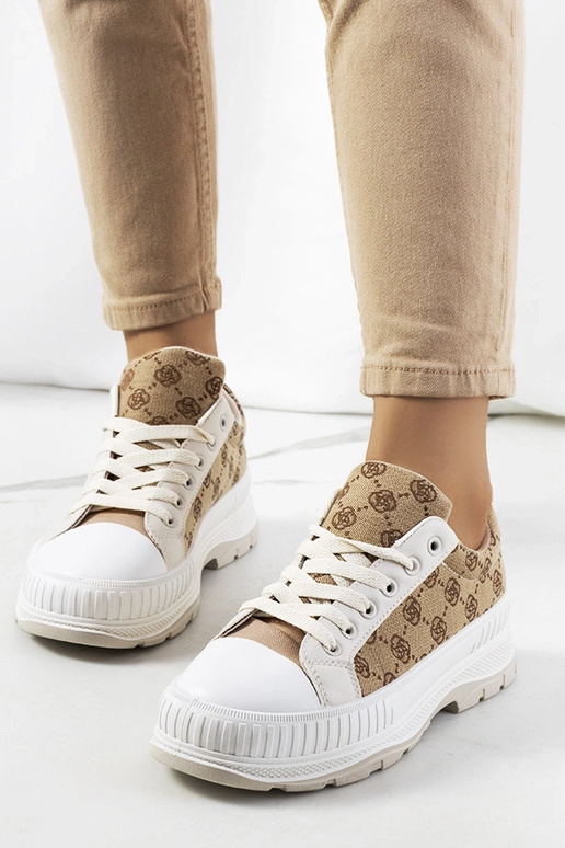 Beige Meliko Plateau-Sneakers Beige Meliko Plateau-Sneakers