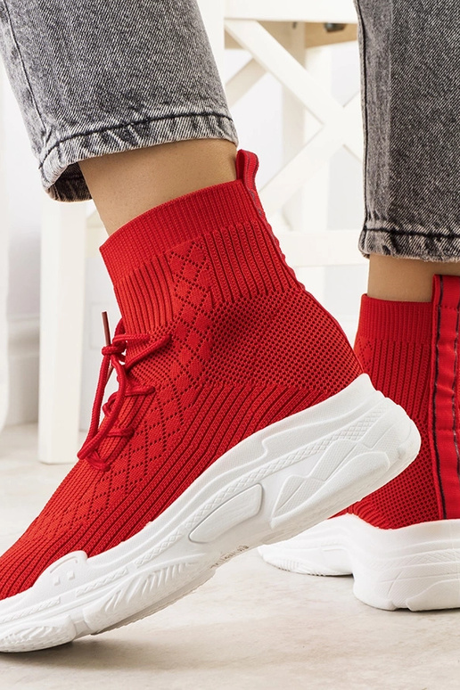 Rote Dowden-Socken-Sneaker Rote Dowden-Socken-Sneaker
