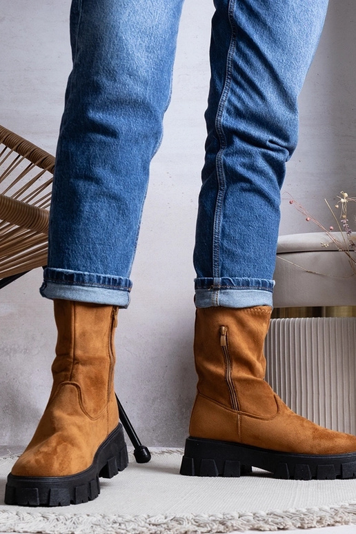 Braune Conco Plateaustiefel Braune Conco Plateaustiefel