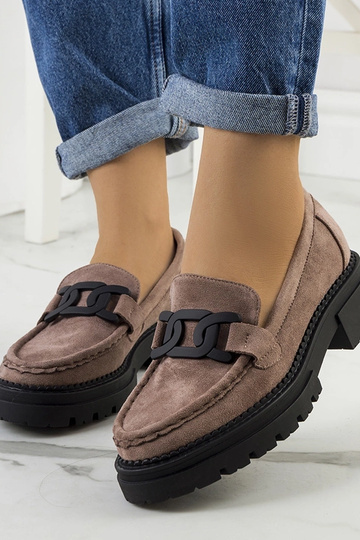 Braune Kunstvelours-Stiefel...