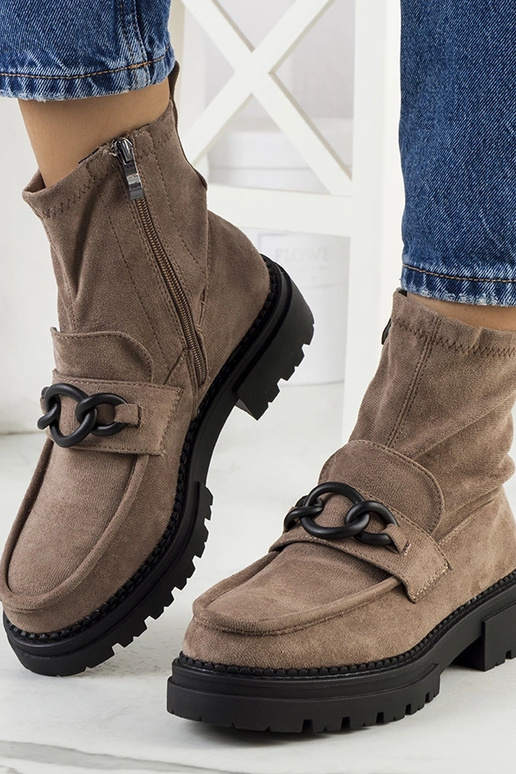 Braune Stiefeletten, „Fannia"