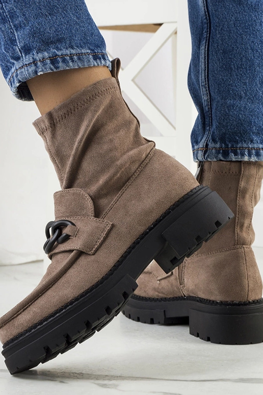 Braune Stiefeletten, „Fannia"