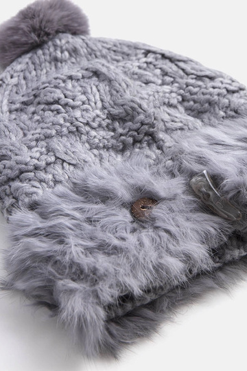 Graue Pelzmütze Danna 2
