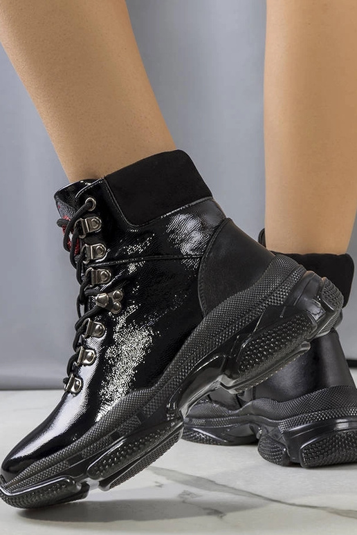 Stiefeletten Celmir aus schwarzem... Stiefeletten Celmir aus schwarzem...