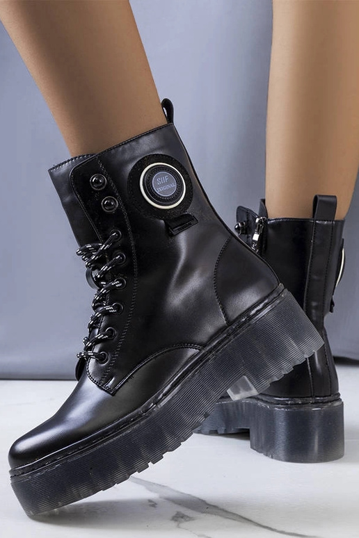 Schwarze Laureano Stiefeletten für Damen