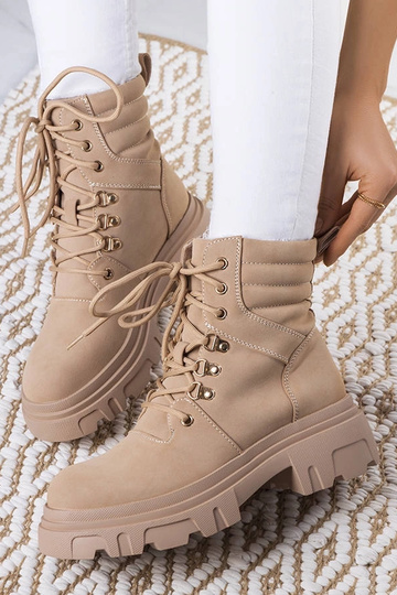 Beige Stiefeletten mit... 2