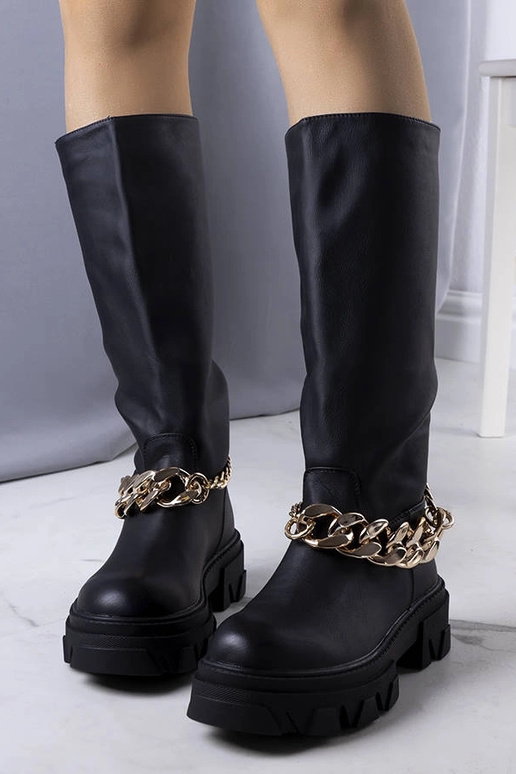 Schwarze isolierte Cumia-Stiefel