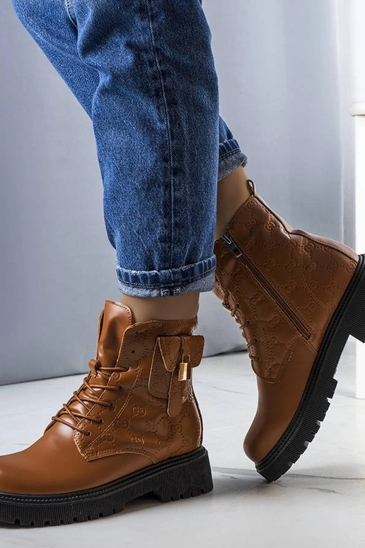 Braune isolierte Coal Trapperstiefel