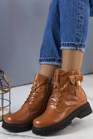 Braune isolierte Coal Trapperstiefel 2