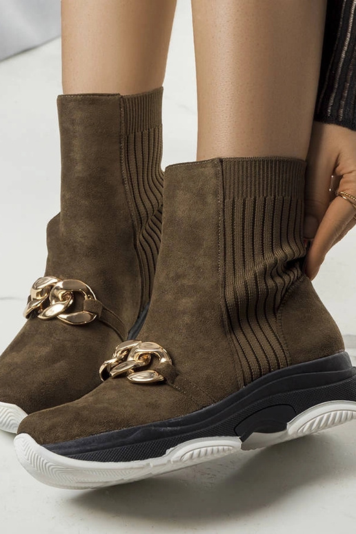 Grüne, isolierte Ulster-Stiefeletten...