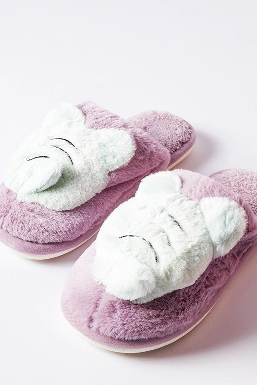 Weiche Hausschuhe in Lila und Grün...