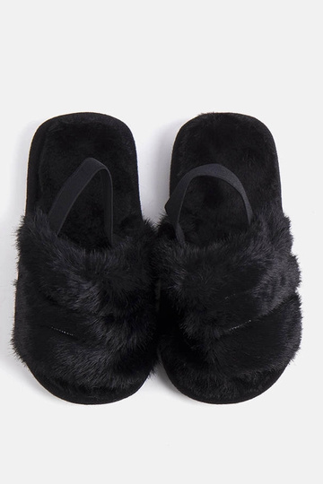 Leilanas schwarze elastische Hausschuhe