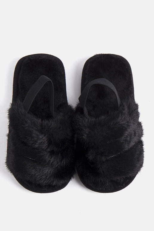 Leilanas schwarze elastische Hausschuhe Leilanas schwarze elastische Hausschuhe