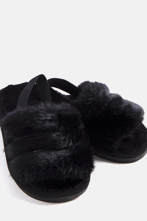 Leilanas schwarze elastische Hausschuhe Leilanas schwarze elastische Hausschuhe