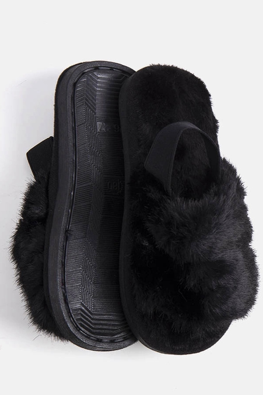 Leilanas schwarze elastische Hausschuhe Leilanas schwarze elastische Hausschuhe