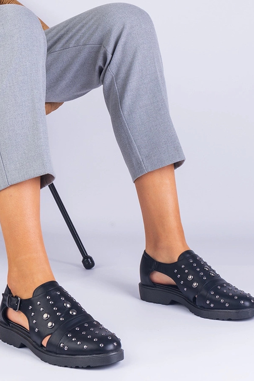 Schwarze Eleana Cut-Out-Schuhe Schwarze Eleana Cut-Out-Schuhe