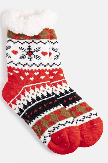 Orange Winterstrümpfe mit...