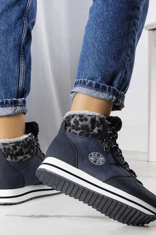 Dunkelblaue Stiefeletten,...