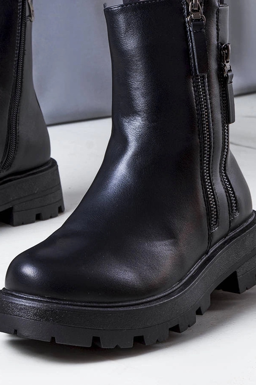 Schwarze isolierte Stiefel Ferry