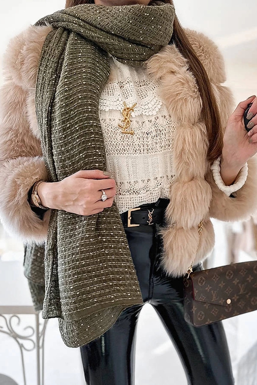 Khalil – Grüner Schal mit Punkten Khalil – Grüner Schal mit Punkten