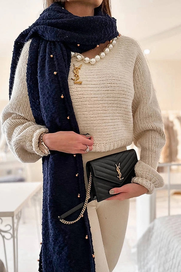 Marineblaues Tuch mit... 2