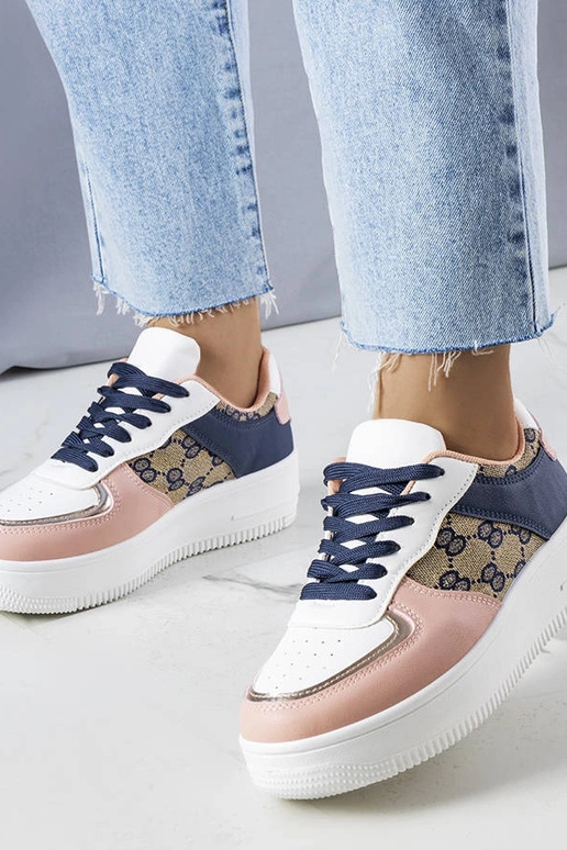 Rosa und marineblaue Damen-Sneakers... Rosa und marineblaue Damen-Sneakers...